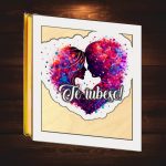 Cutii Aranjamente Licheni, Lemn, Alb, Cuplu, Te iubesc, BL031 - imagine 4