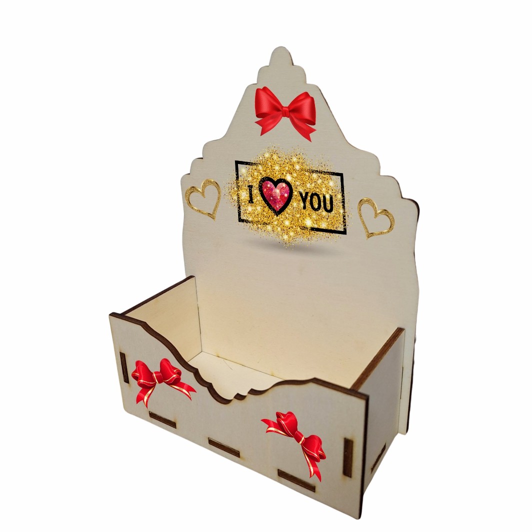 CAUV013... Cutie Aranjamente Florale, Lemn, Te Iubesc, Inimi, CAUV013 - imagine 5