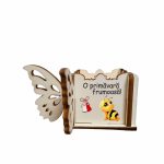 Cutie Mini Aranjamente Florale, Lemn, Fluture, 1 Martie, 10x10x5 cm, CAUV070