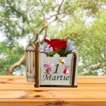 Martisor in Cutie, Trandafir de Sapun, Licheni, 1 Martie, Profesoara, Educatoare, 7x7x6 cm, Rosu, CMUV024 - imagine 5