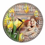 Ceas personalizat pentru mama, Lemn, 40x40cm, CSMUV005 - imagine 5