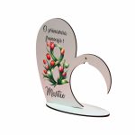 Suport Glob Floral tip Inima, Martie, Lemn, 20x19cm, SPGUV006 - imagine 3