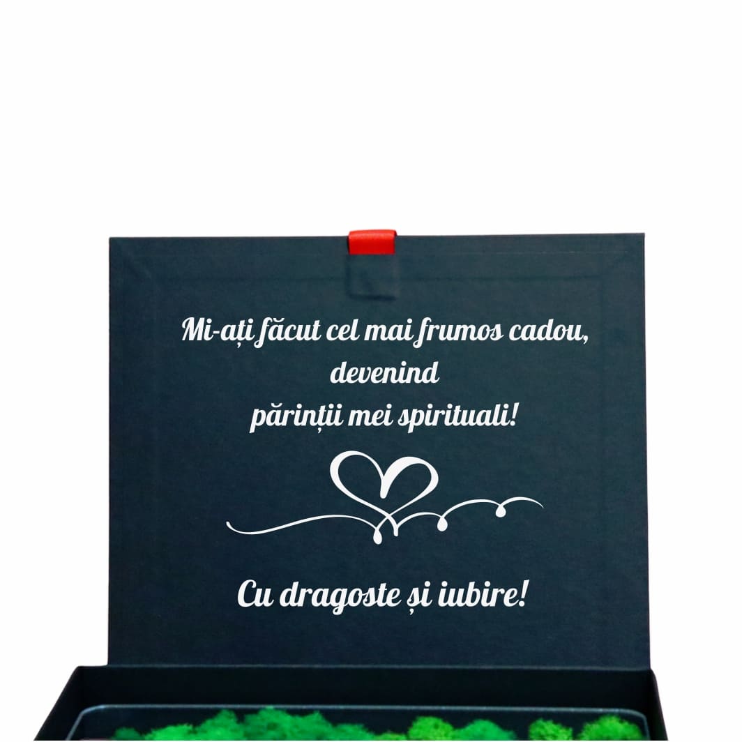 CLNUV006.. Cutie Cadou Nasi Botez, Licheni, Multicolor, 23x23 cm, CLNUV008 - imagine 4