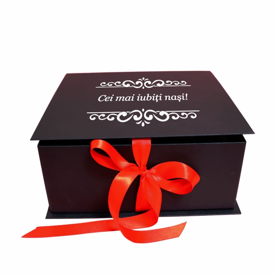 CLNUV006. Cutie Cadou Nasi Botez, Licheni, Multicolor, 23x23 cm, CLNUV008 - imagine 5