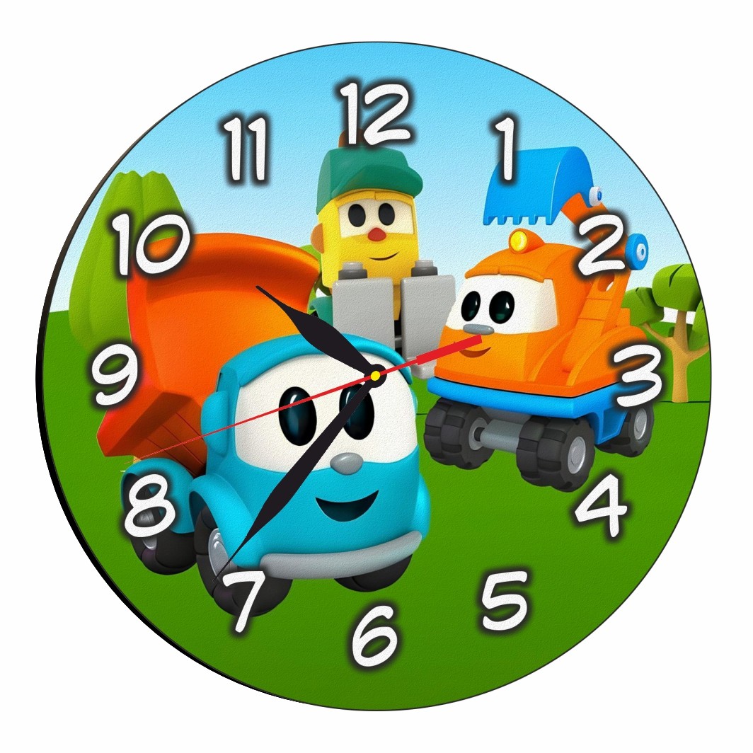 CSDUV027. Ceas Disney, Camionul Leo, Lemn, CSDUV027 - imagine 5