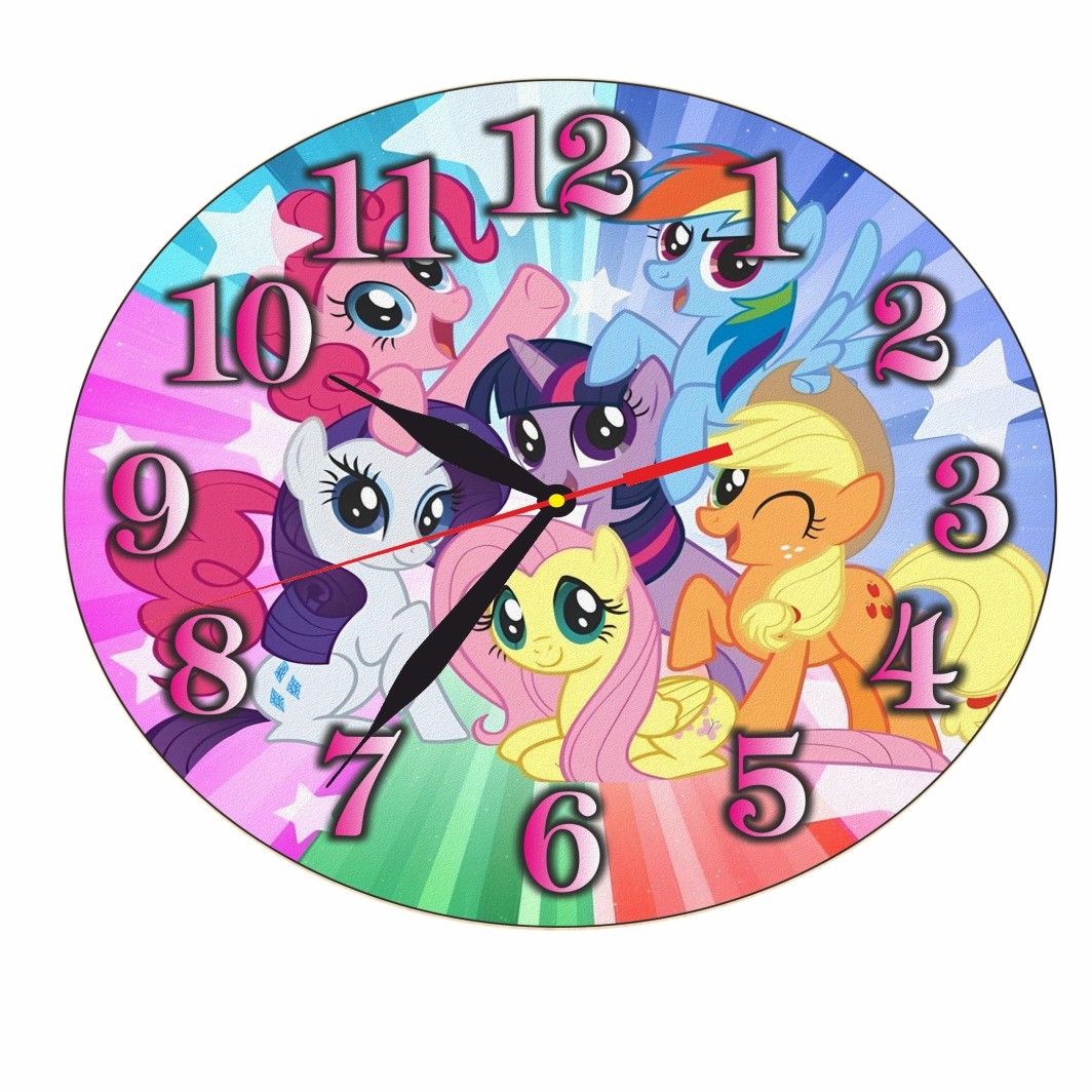 CSDUV037... Ceas Disney, Micii mei Ponei,  My Little Pony, Lemn, CSDUV037 - imagine 4