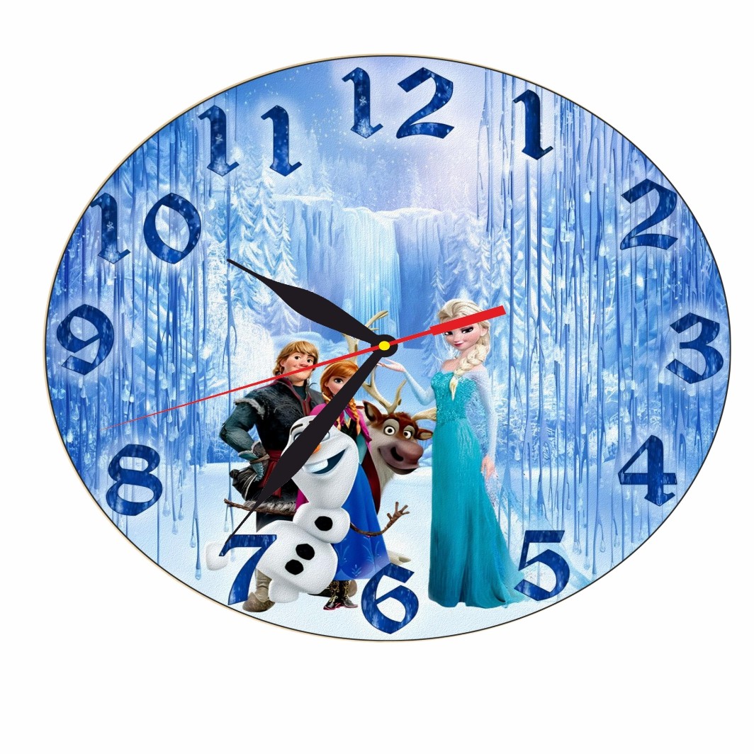 CSDUV045... Ceas Disney, Frozen, Olaf, Lemn, CSDUV045 - imagine 4
