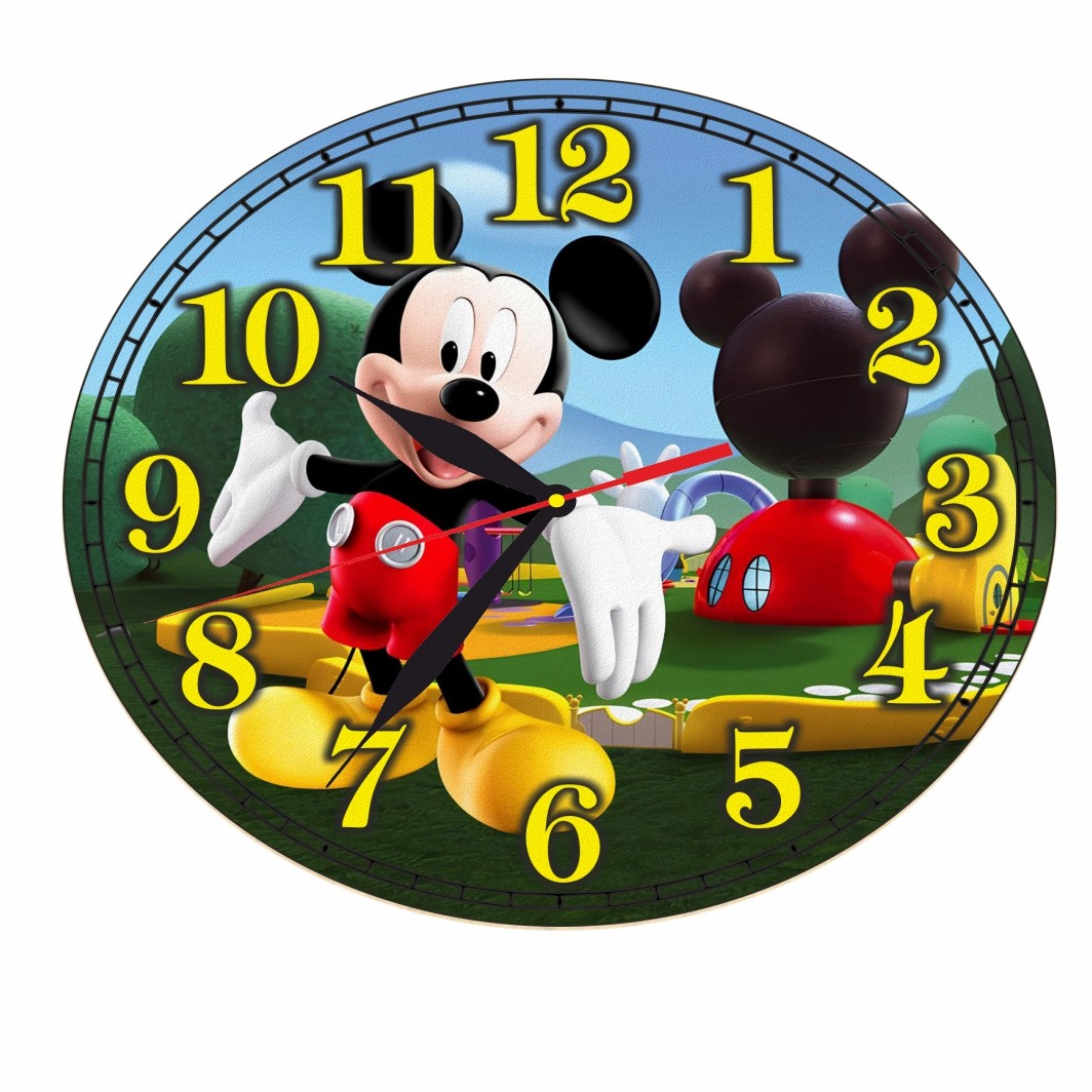 CSDUV048... Ceas Disney, Clubul lui Mickey Mouse, Mickey Mouse Club House, Lemn, CSDUV048 - imagine 4