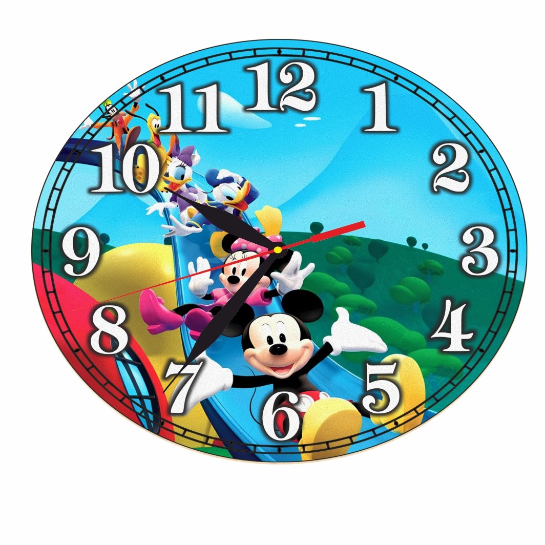 CSDUV050... Ceas Disney, Clubul lui Mickey Mouse, Mickey Mouse Club House, Lemn, CSDUV050 - imagine 4