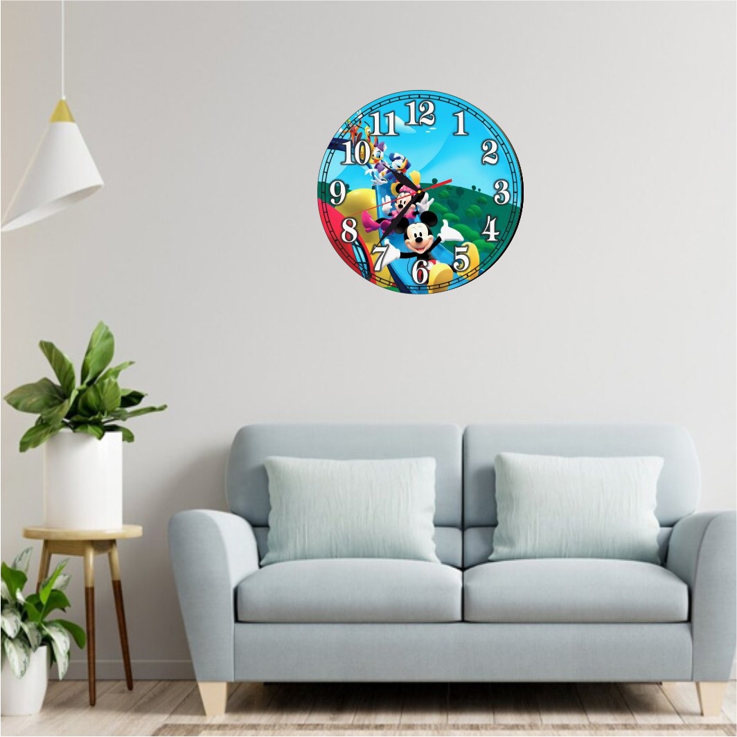 CSDUV050.. Ceas Disney, Clubul lui Mickey Mouse, Mickey Mouse Club House, Lemn, CSDUV050 - imagine 2