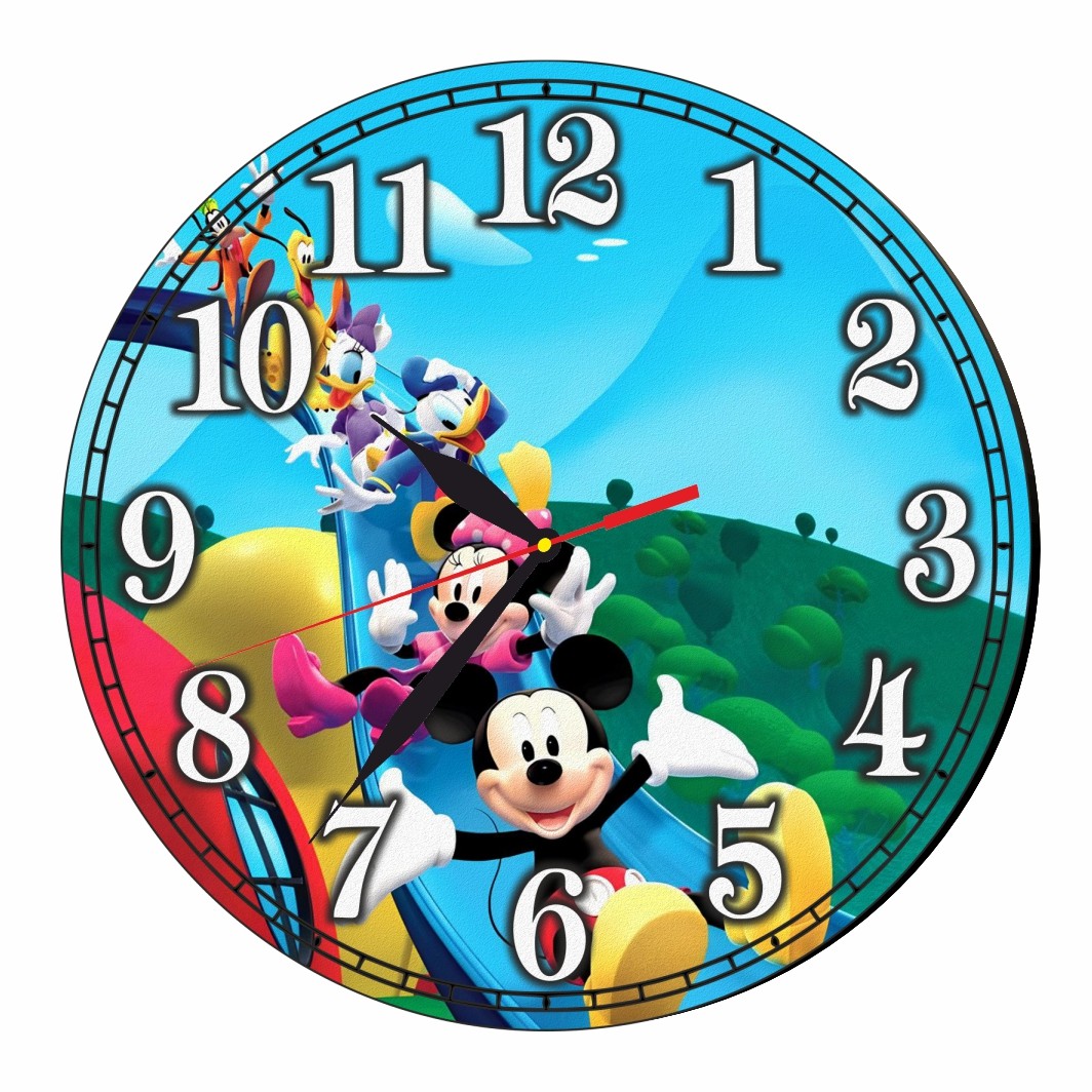 CSDUV050. Ceas Disney, Clubul lui Mickey Mouse, Mickey Mouse Club House, Lemn, CSDUV050 - imagine 5