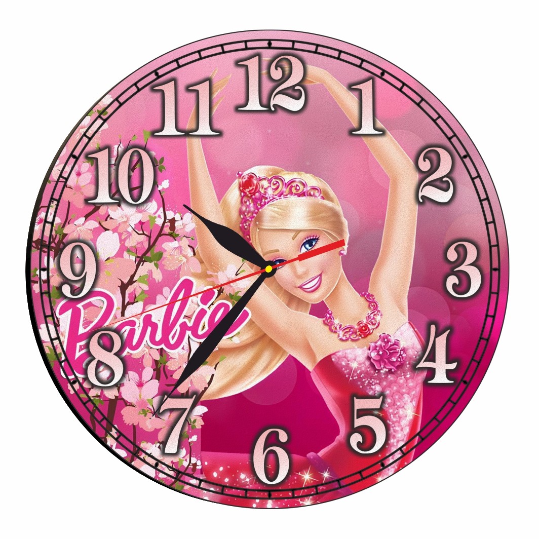 CSDUV052 Ceas Disney, Barbie, Lemn, CSDUV052 - imagine 1
