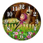Ceas Disney, Masha si Ursul, Lemn, CSDUV069 - imagine 5