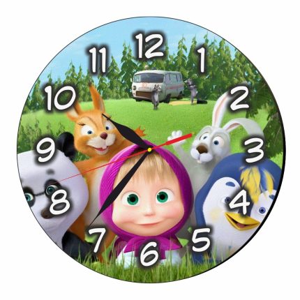 Ceas Disney, Masha si Ursul, Lemn, CSDUV070