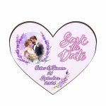 Pancarta Save The Date, Nunta, Mov, Inima, 30x28cm, PSDUV006 - imagine 3