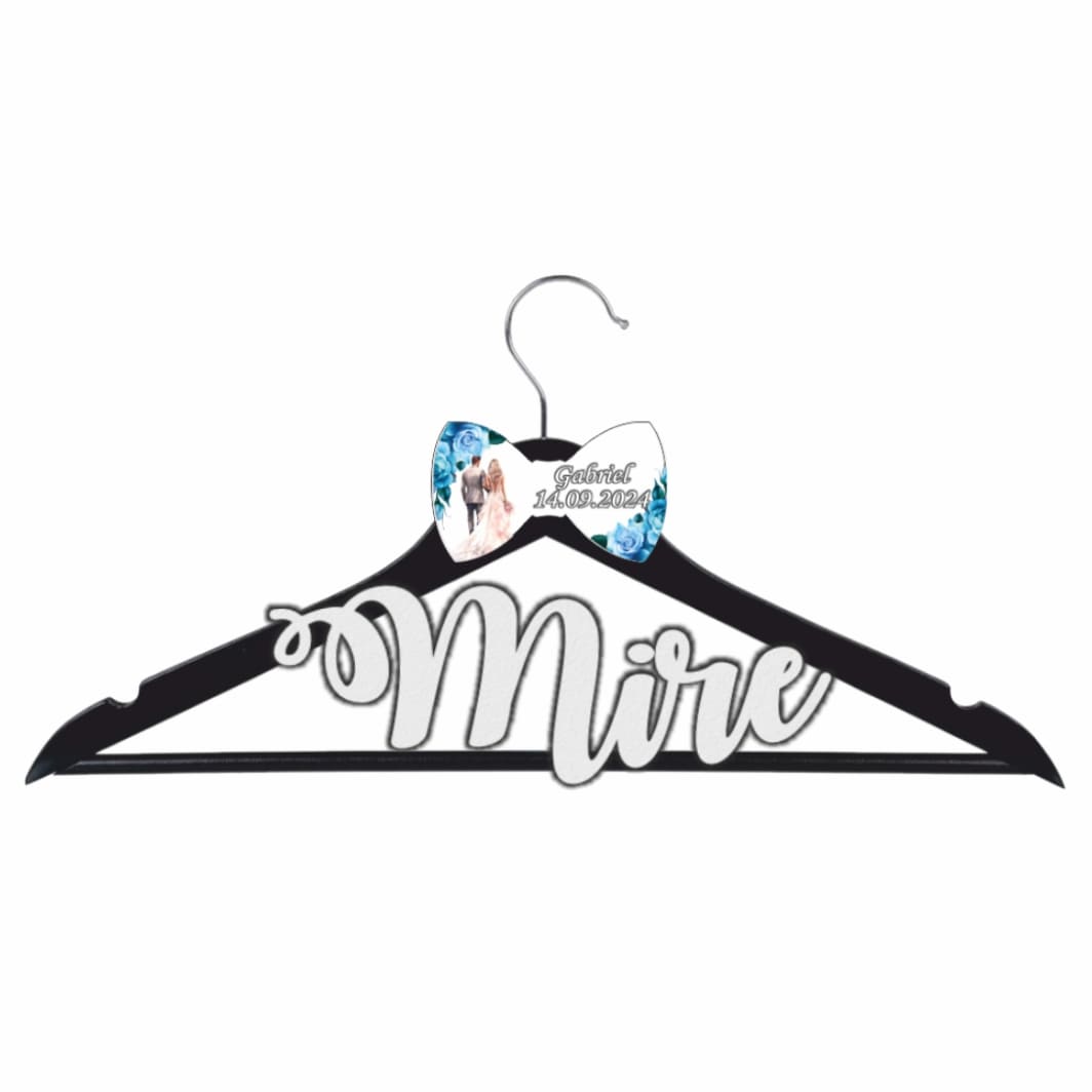 UNMUV016 Umeras Personalizat, Nunta, Mire, Negru, UNMUV016 - imagine 1