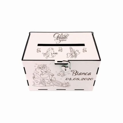 cutie dar botez personalizata mica sirena