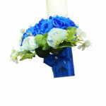 Set Lumanari Nunta, Personalizate, Mire Mireasa, 2 Bucati, Albastru, 35 cm, LN008 - imagine 4