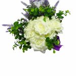 Set Lumanari Nunta, Personalizate, Mire Mireasa, 2 Bucati, Mov, 35 cm, LN022 - imagine 3