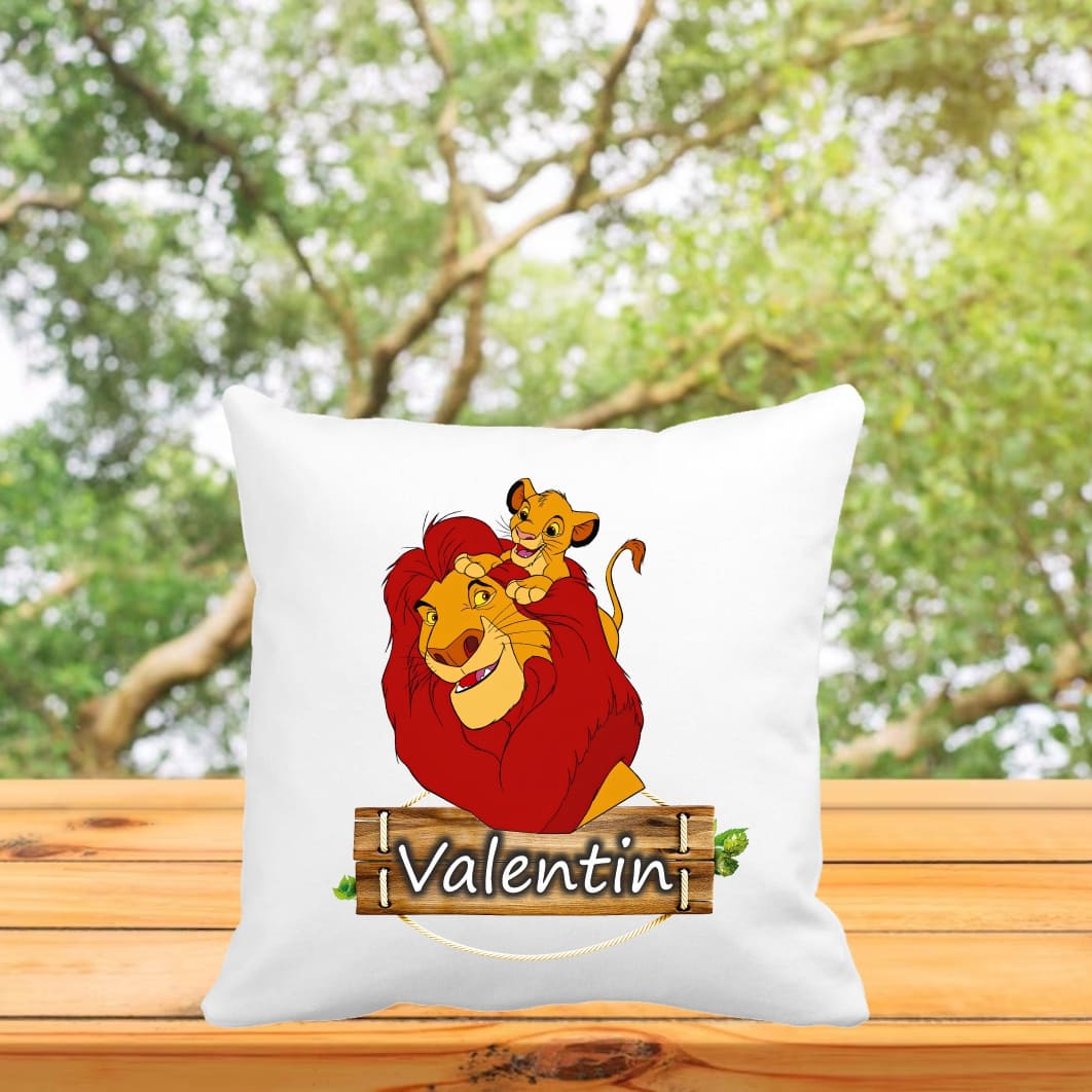 PGR033. Perna personalizata cu nume, Gradinita, Lion King, 40x40 cm, PGR033 - imagine 3