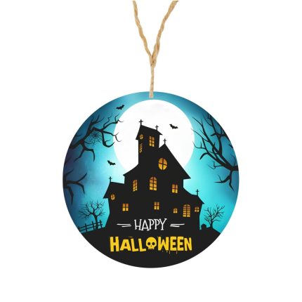 Decoratiune de Halloween, Happy Halloween, Negru, 40x40 cm, DH089