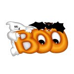Decoratiune de Halloween, Boo, Portocaliu, 30x20 cm, DH090 - imagine 4