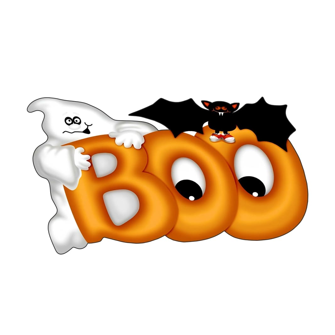 DH090... Decoratiune de Halloween, Boo, Portocaliu, 30x20 cm, DH090 - imagine 4