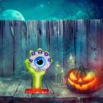 Decoratiune de Halloween, Multicolor, 23x14 cm, DH093 - imagine 5