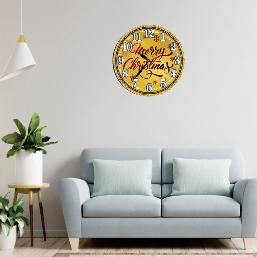 CCRUV008... Ceas Craciun , Lemn, 40cm, Multicolor, CCRUV008 - imagine 2