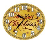 Ceas Craciun , Lemn, 40cm, Multicolor, CCRUV008 - imagine 4