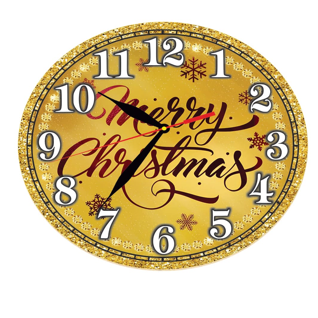 CCRUV008.. Ceas Craciun , Lemn, 40cm, Multicolor, CCRUV008 - imagine 4