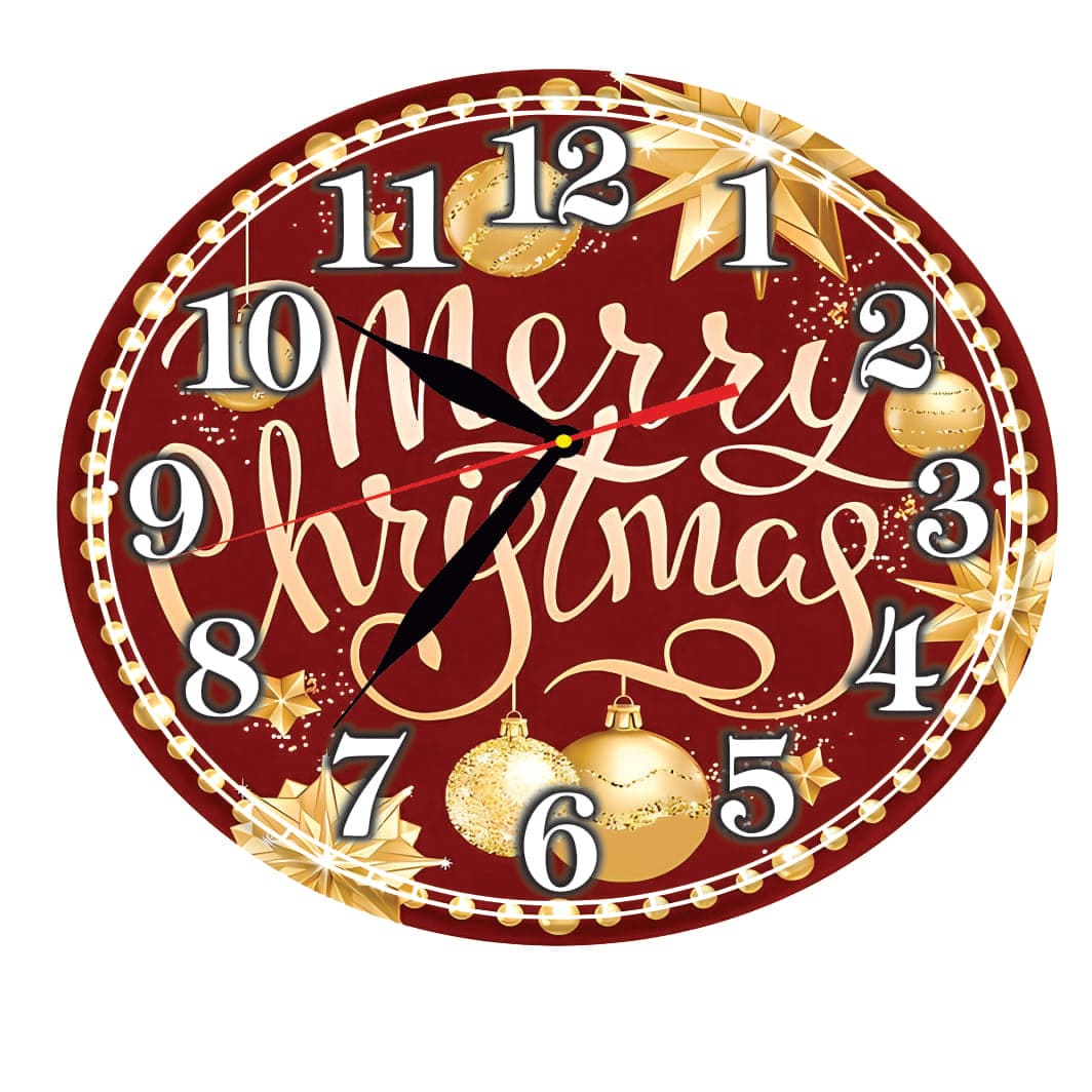 CCRUV009.. Ceas Craciun , Lemn, 40cm, Multicolor, CCRUV009 - imagine 4