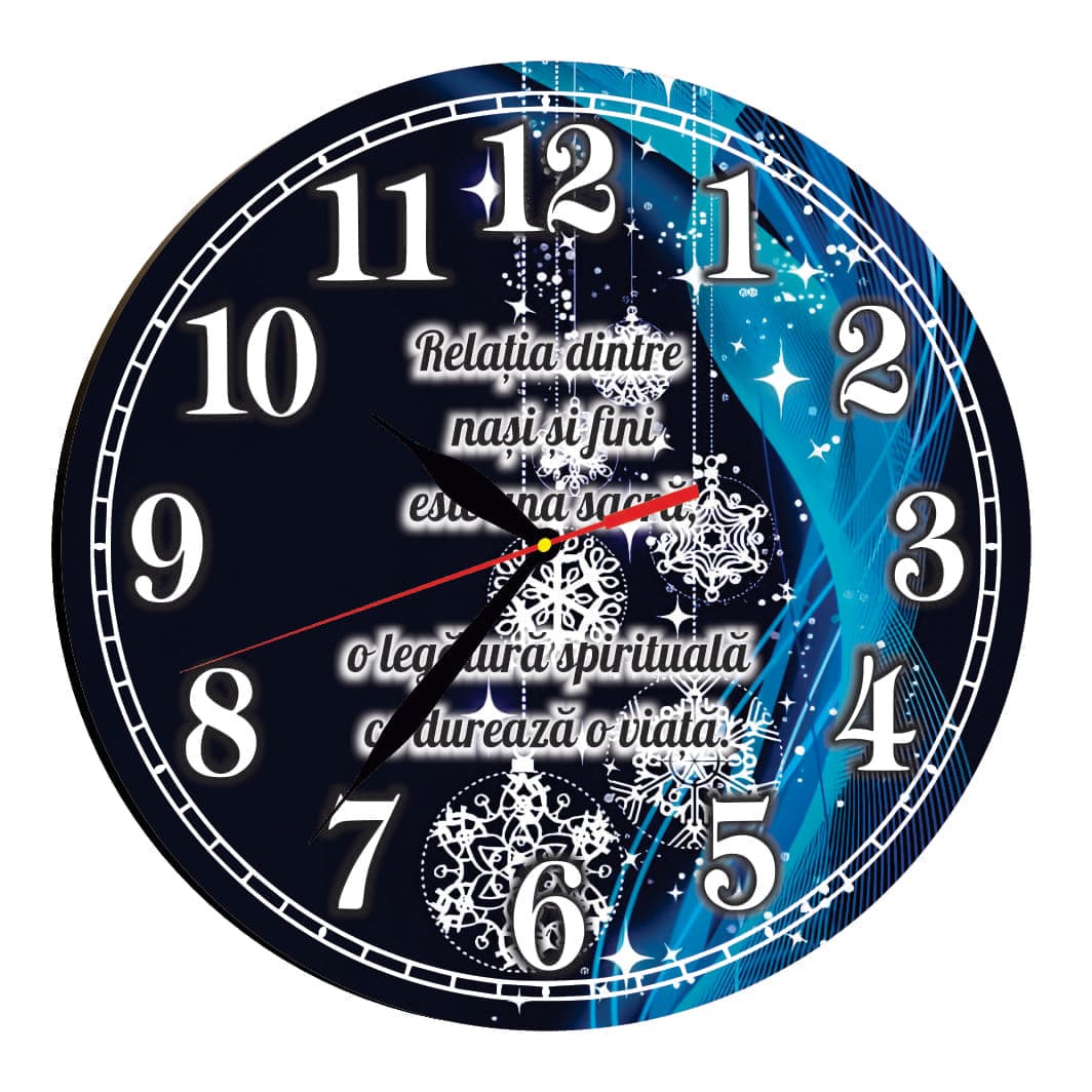 CCRUV025 Ceas Craciun, Nasi, Fini, Lemn, 40cm, Multicolor, CCRUV025 - imagine 1