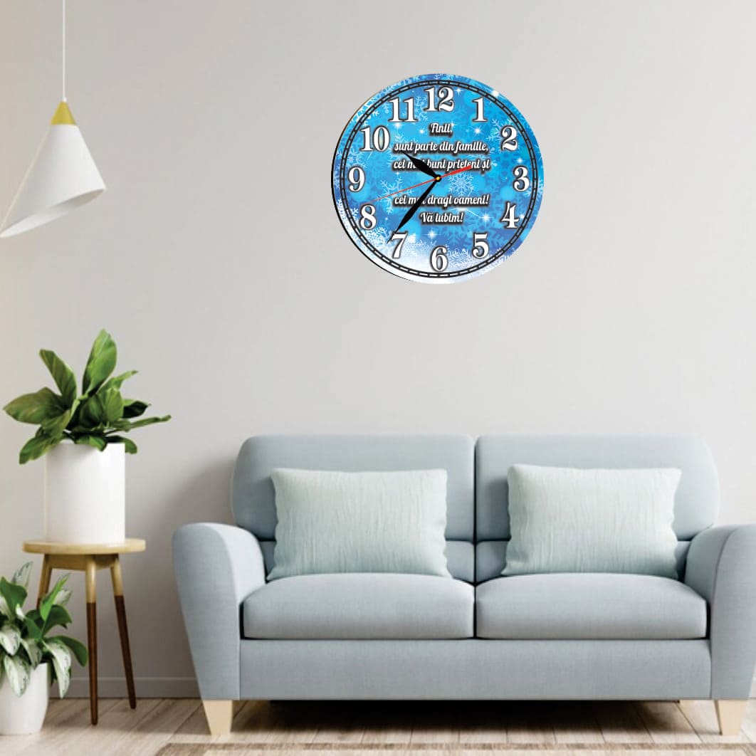 CCRUV026... Ceas Craciun, Fini, Lemn, 40cm, Multicolor, CCRUV026 - imagine 2