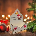 Cutii lemn aranjamente florale Craciun, Multicolor, CCUV001 - imagine 4