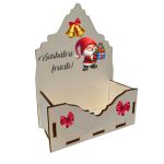 Cutii lemn aranjamente florale Craciun, Multicolor, CCUV001 - imagine 3