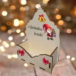 Cutii lemn aranjamente florale Craciun, Multicolor, CCUV001 - imagine 2