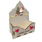 Cutii lemn aranjamente florale Craciun, Multicolor, CCUV008 - imagine 3