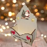 Cutii lemn aranjamente florale Craciun, Multicolor, CCUV008 - imagine 2