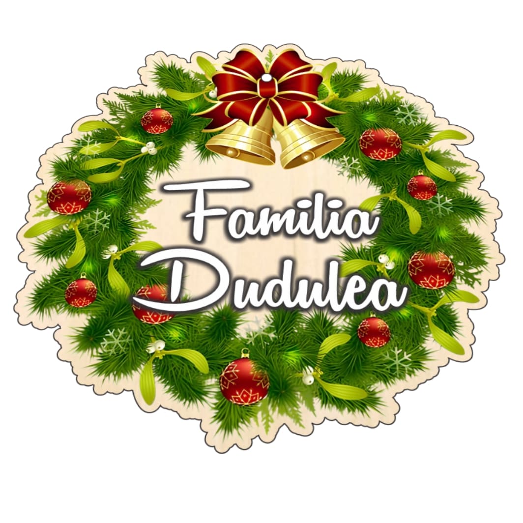 CUUV005.. Coronita usa, Craciun, Personalizata, Multicolor, 38x34 cm, CUUV005 - imagine 3