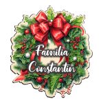 Coronita usa, Craciun, Personalizata, Multicolor, 35x33 cm, CUUV006