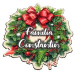 Coronita usa, Craciun, Personalizata, Multicolor, 35x33 cm, CUUV006 - imagine 3