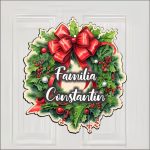 Coronita usa, Craciun, Personalizata, Multicolor, 35x33 cm, CUUV006 - imagine 2