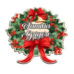 Coronita usa, Craciun, Personalizata, Multicolor, 35x34 cm, CUUV007 - imagine 3