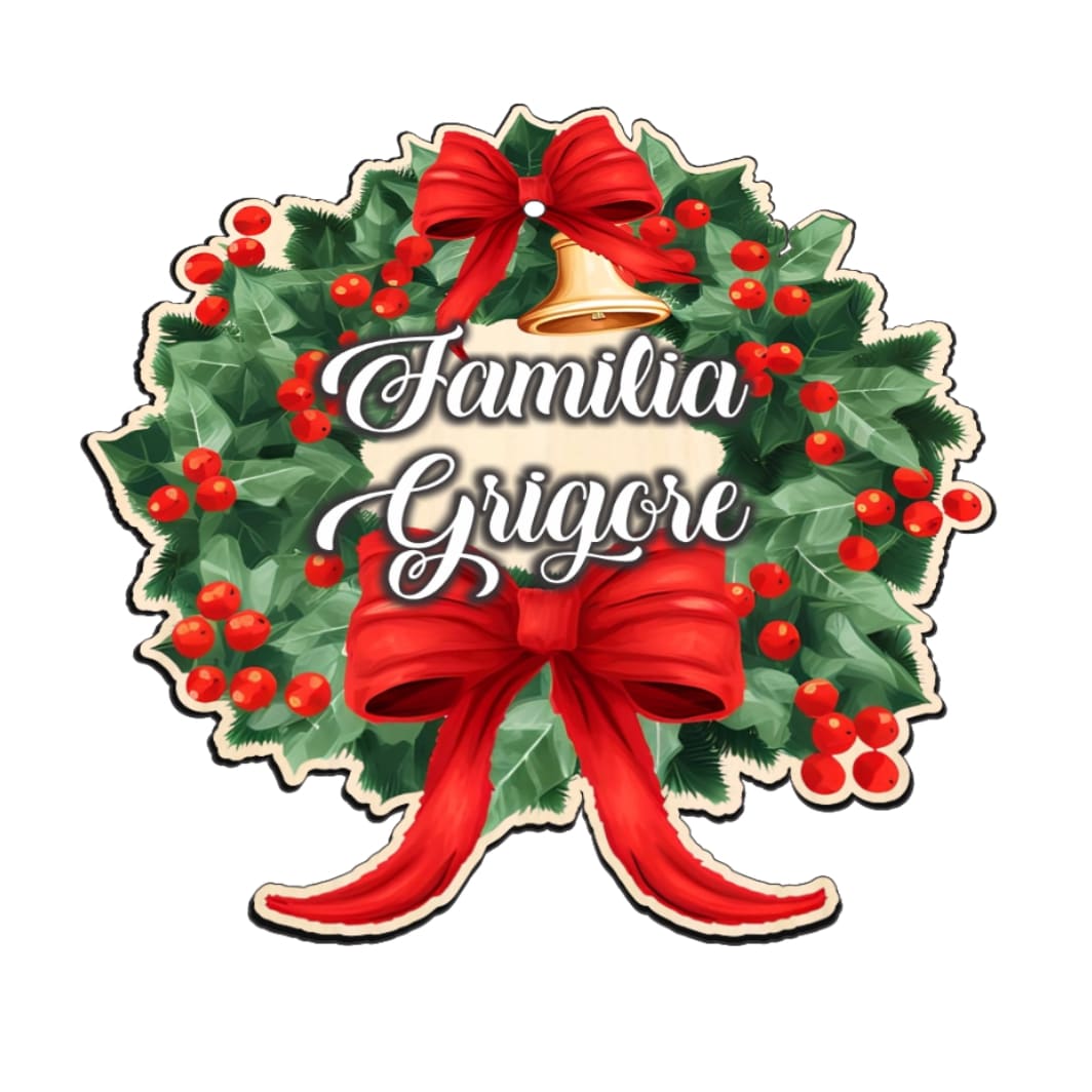 CUUV007.. Coronita usa, Craciun, Personalizata, Multicolor, 35x34 cm, CUUV007 - imagine 3