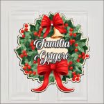 Coronita usa, Craciun, Personalizata, Multicolor, 35x34 cm, CUUV007 - imagine 2