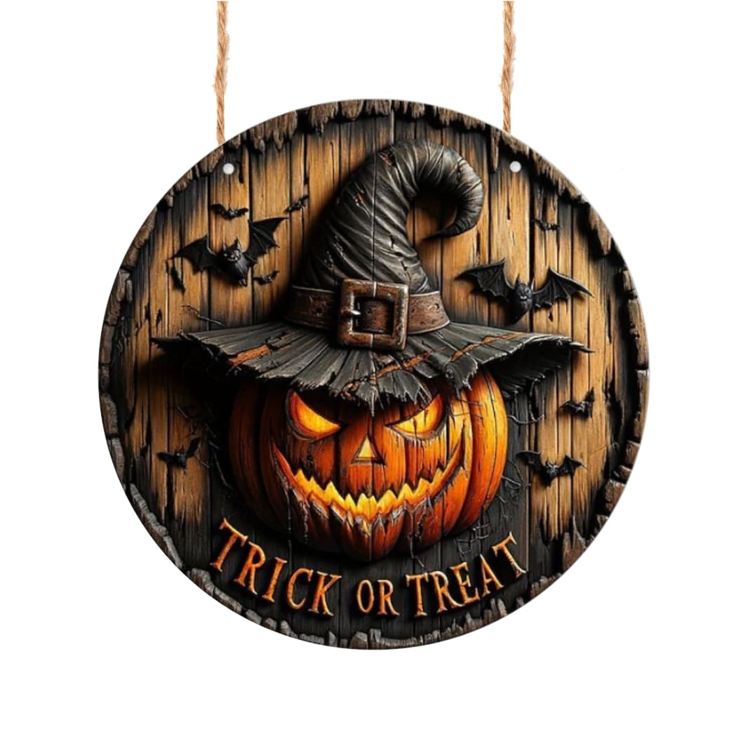 DH104 Decoratiune de Halloween, Happy Halloween, Multicolor, 40x40 cm, DH104 - imagine 1