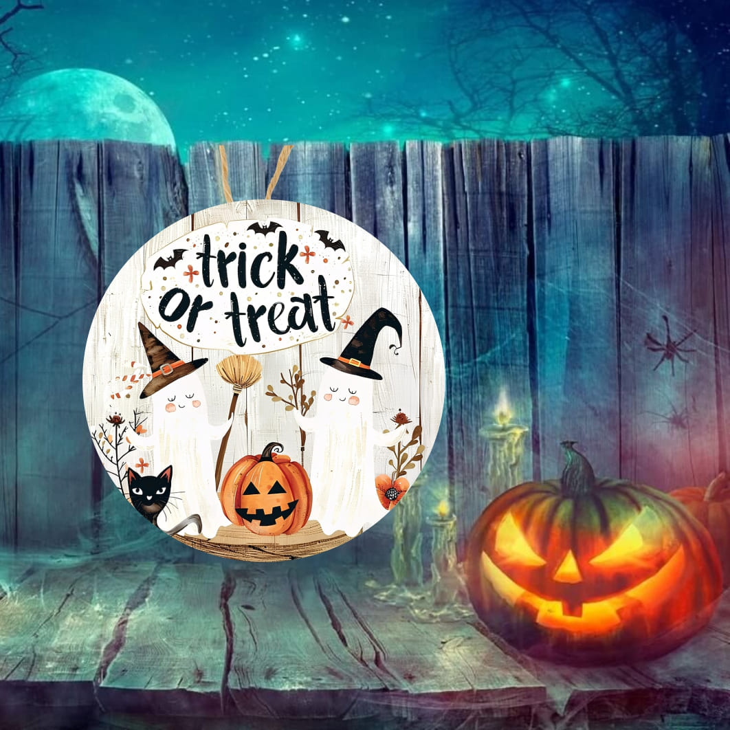 DH105. Decoratiune de Halloween, Happy Halloween, Multicolor, 40x40 cm, DH105 - imagine 2