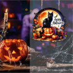 Decoratiune de Halloween, Happy Halloween, Multicolor, 40x38 cm, DH106 - imagine 4
