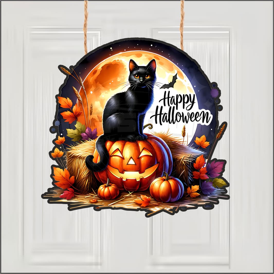 DH106.. Decoratiune de Halloween, Happy Halloween, Multicolor, 40x38 cm, DH106 - imagine 3
